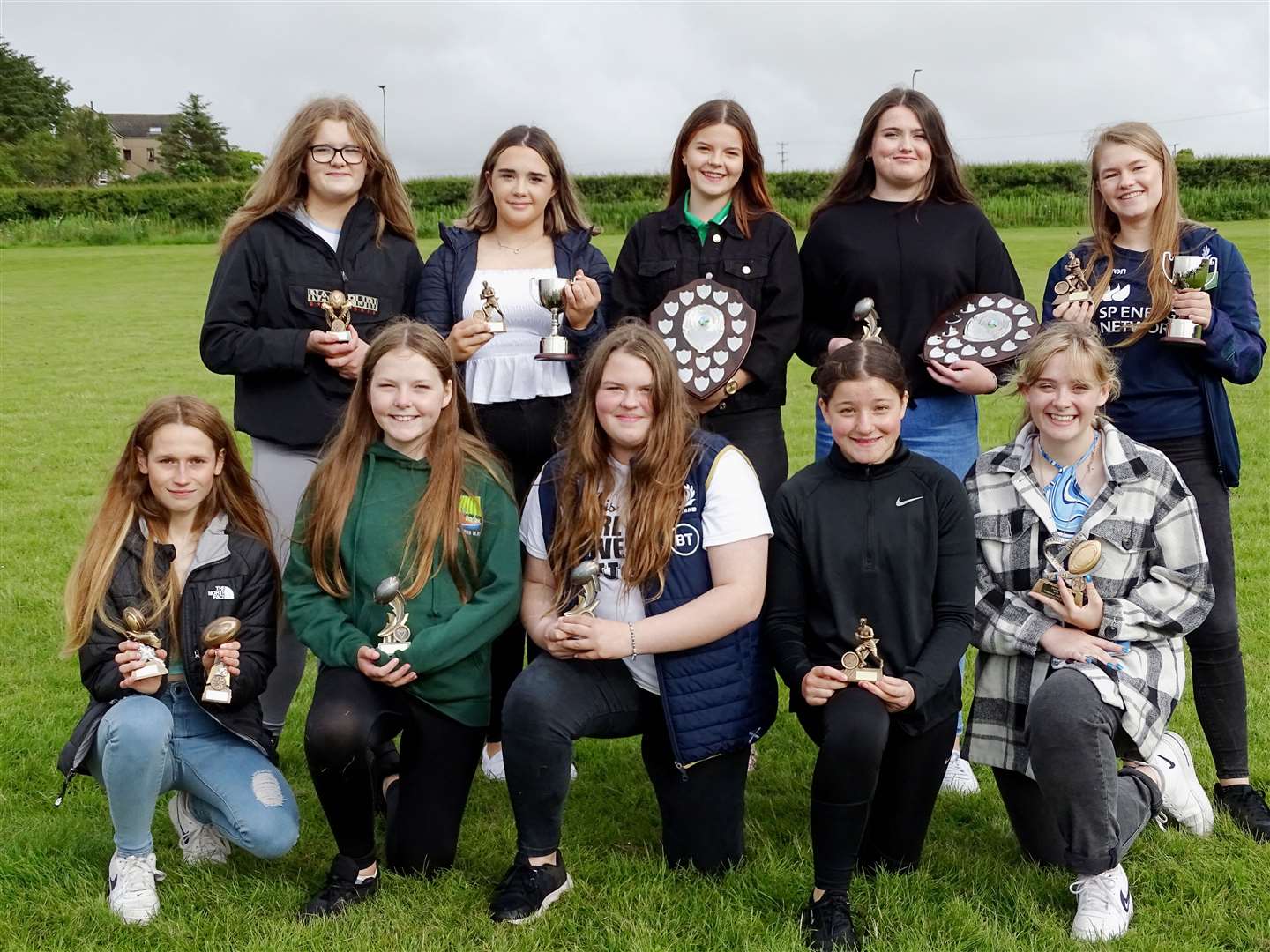U14, U16 and U18 girls with their awards. Picture: Anja Johnston