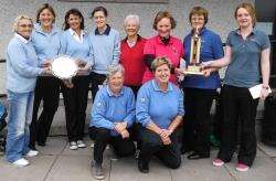 The victorious Thurso team, holding the Ord Salver (left).
