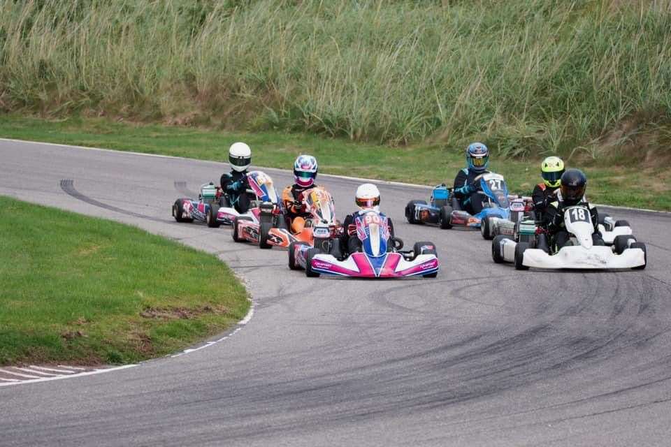 One of the races in progress in the Junior Max section.