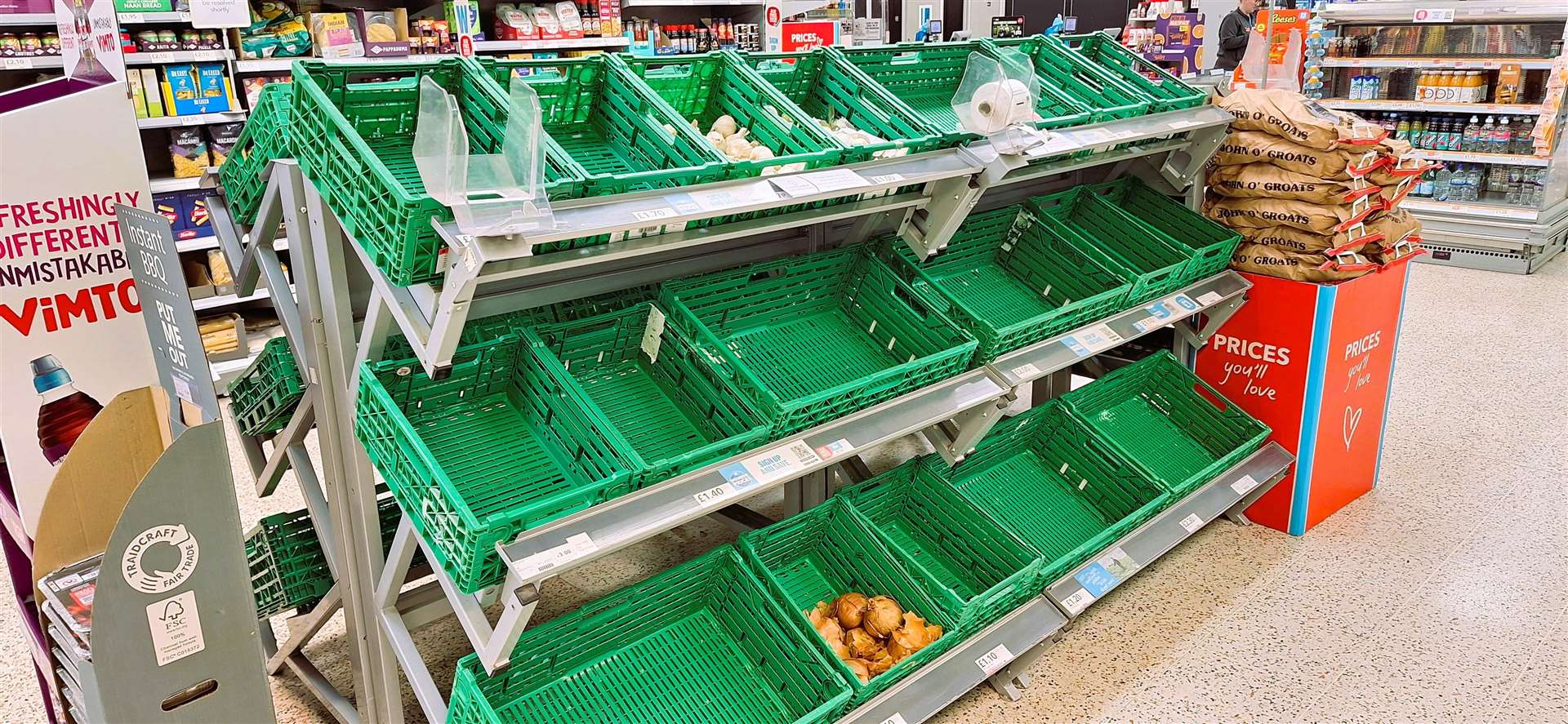 Just a few battered looking onions and some garlic available at this area. Picture: DGS