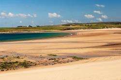 Sandside beach where radioactive americium has been detected in a particle washed ashore from Dounreay.
