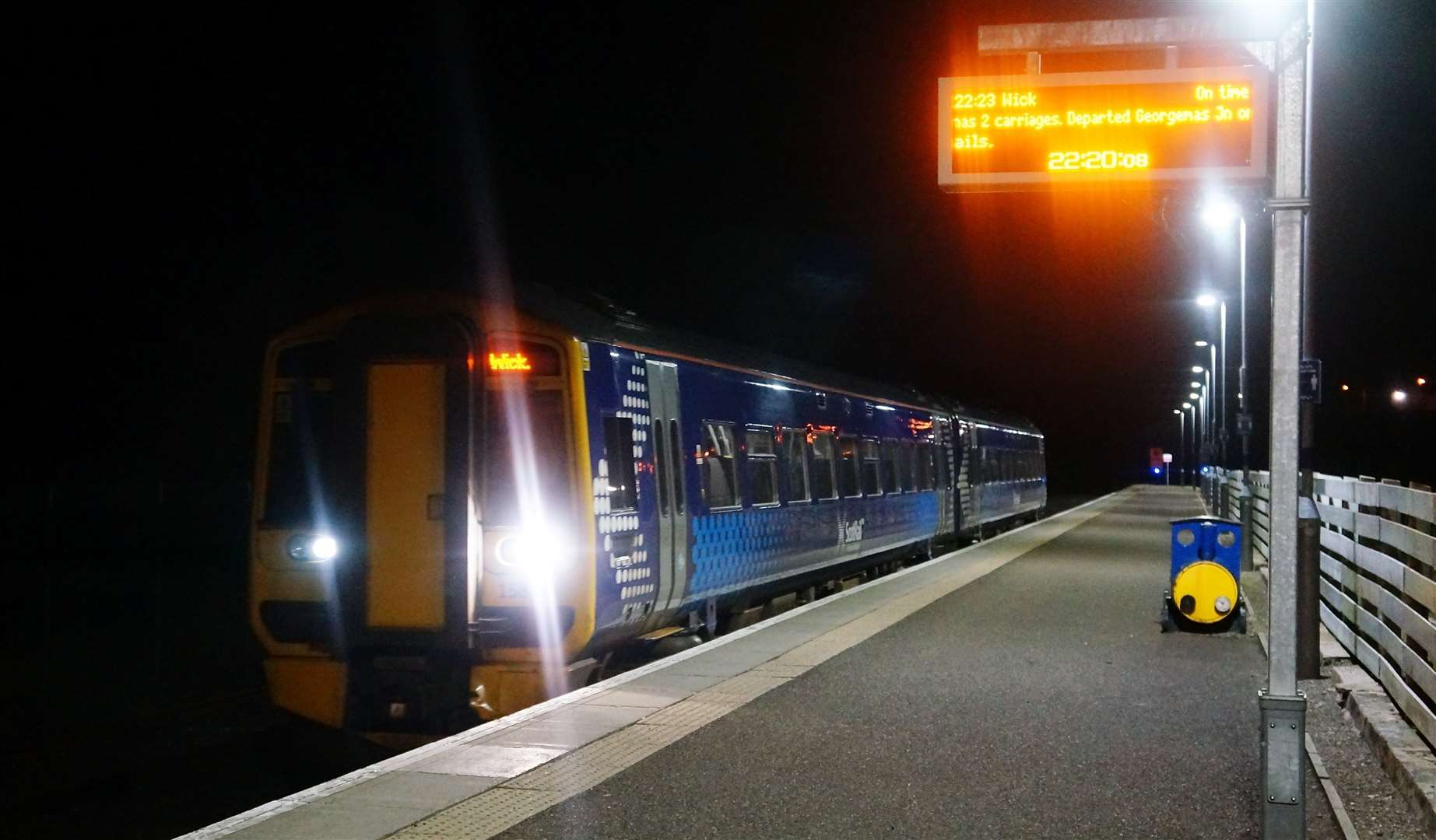 Train approaches Thurso railway station. Stations in Caithness have no ticket barriers and the train operator admits it can be relatively easy to avoid paying fares. Picture: DGS