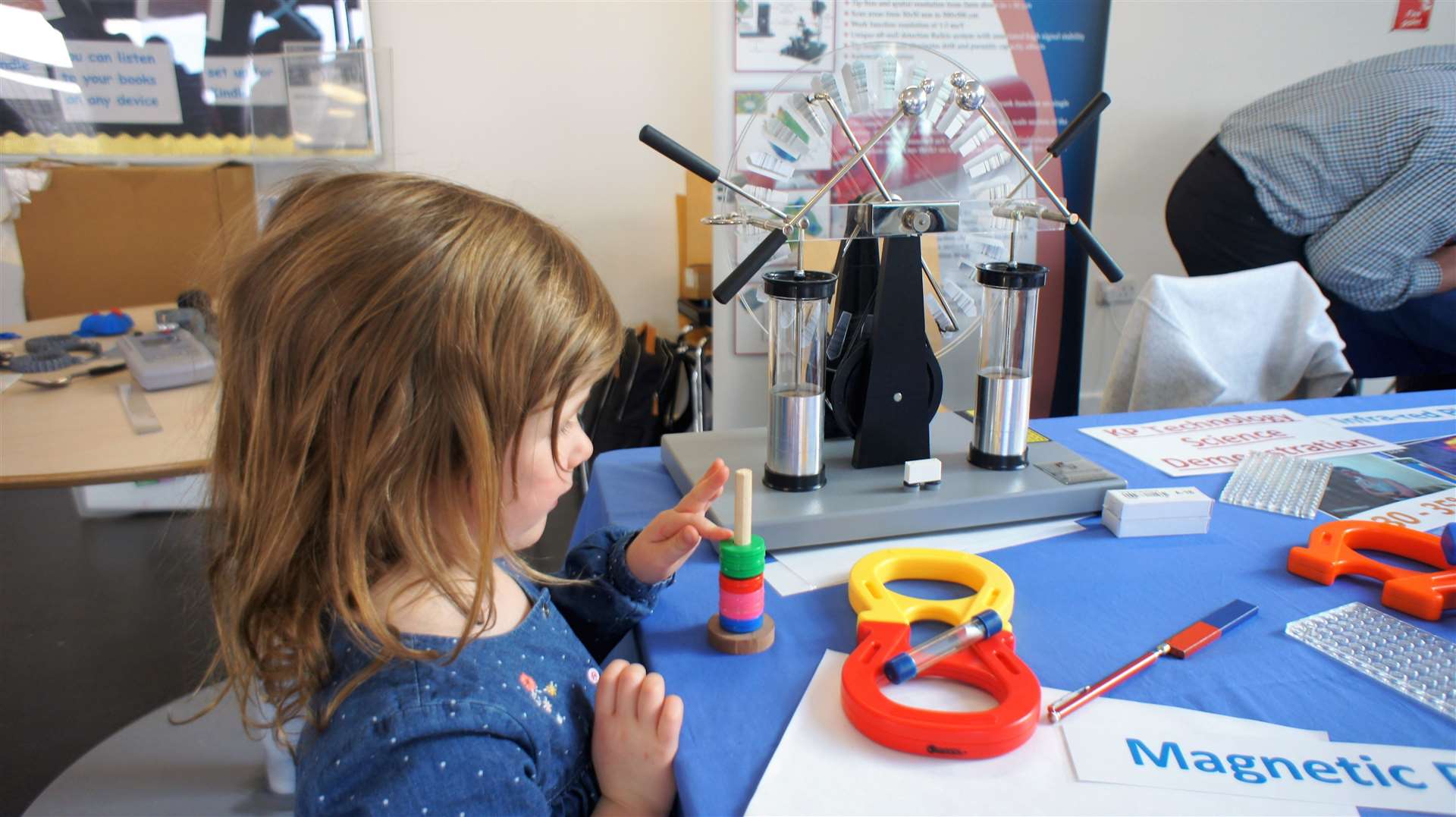 Sofia learning about magnetism. Picture: DGS