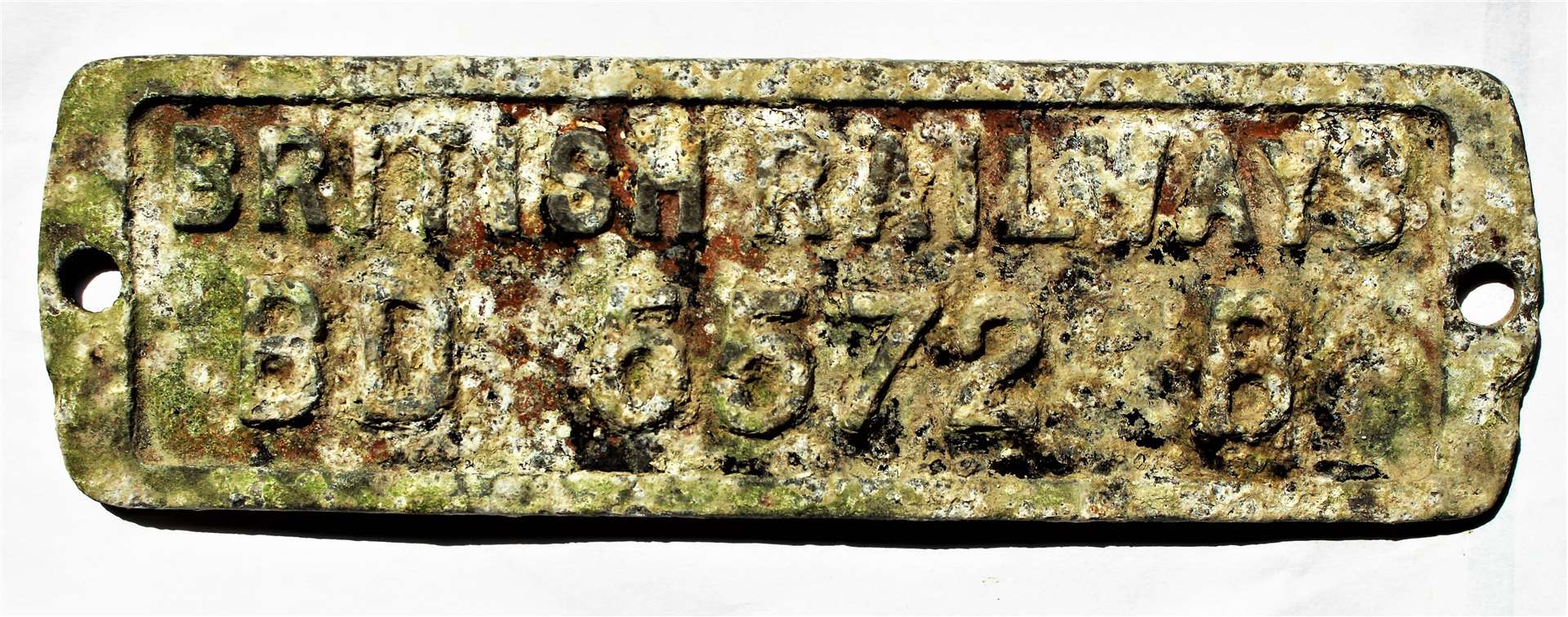 Another picture of the railway wagon plate that David Shand discovered near Wick. Pictures: David Shand