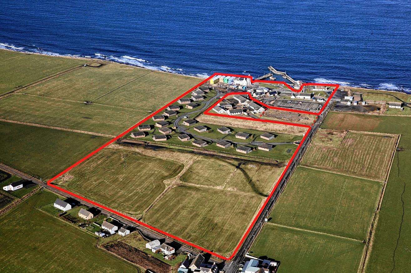 The area that is marked out for the planned expansion at John O’Groats.
