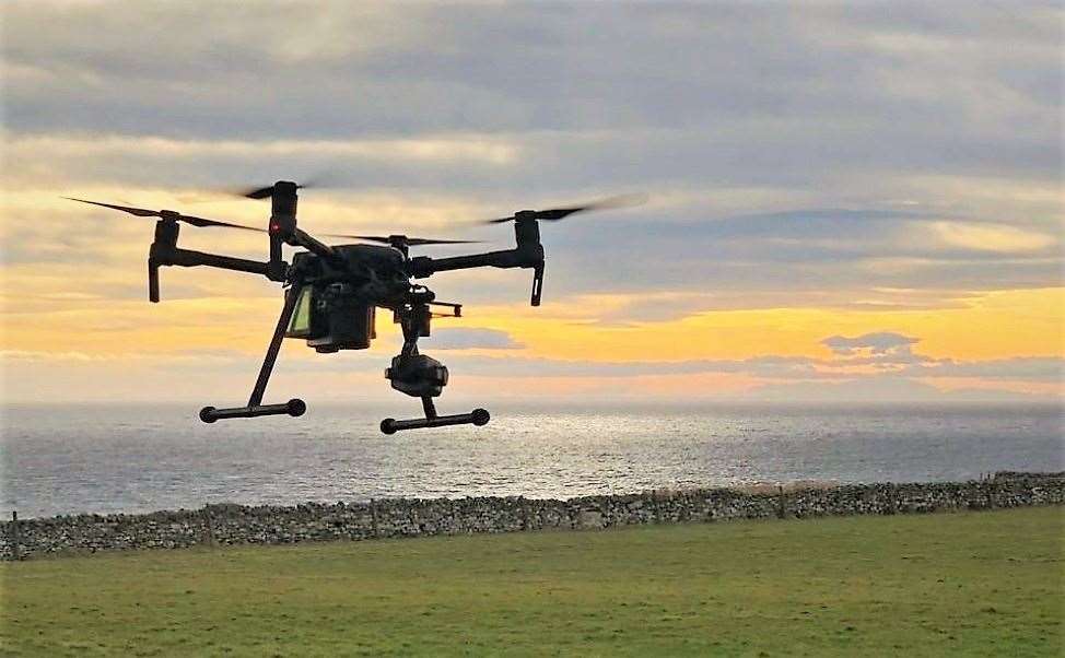 Police Scotland used drones to examine the coast where Stefan's body was discovered.