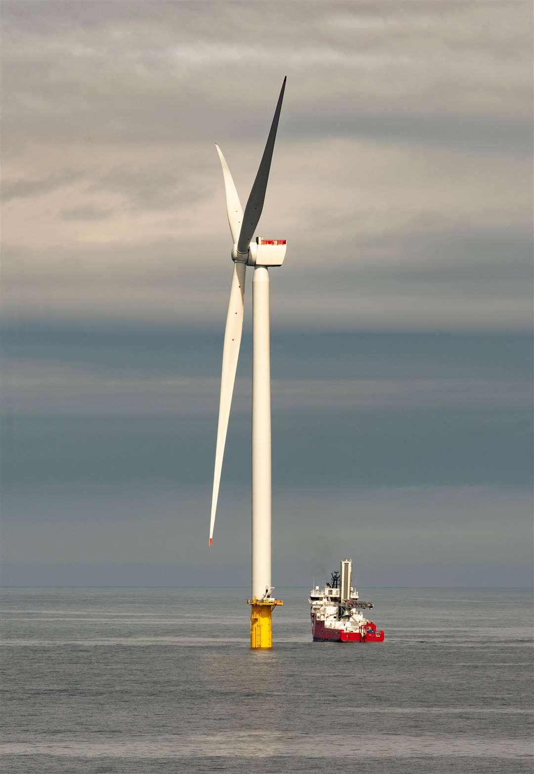 The first Moray West wind farm turbine is now in place.