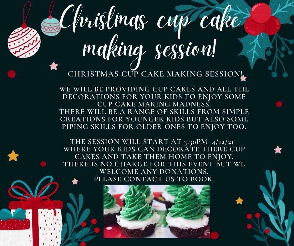 Christmas cupcake decorating sessions for the children on Saturday at the Thurso Community Café.