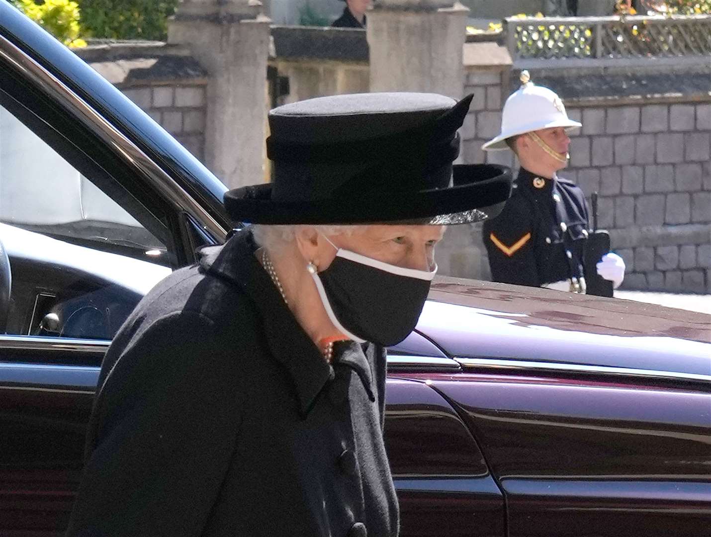 The Queen arrives for the funeral (Jonathan Brady/PA)
