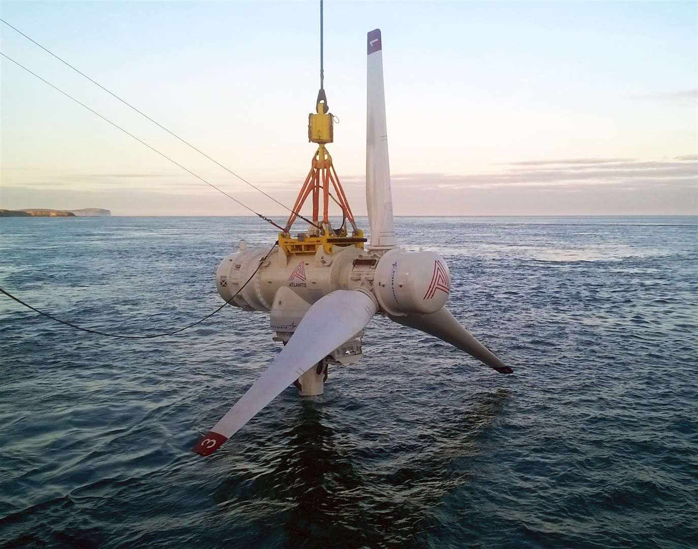 One of MeyGen's underwater turbines. When fully operational, the site is expected to generate 400MW of green electricity.