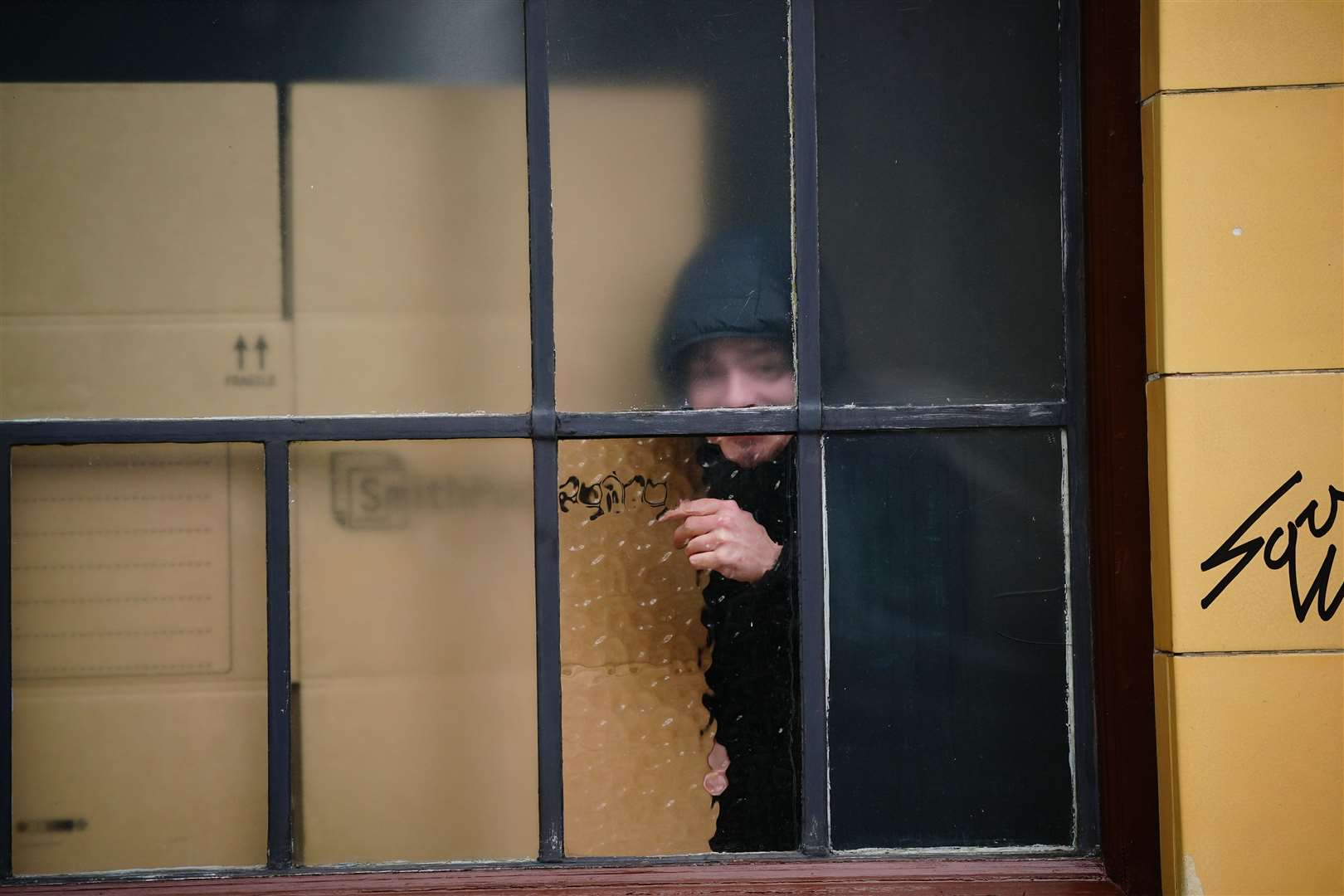 Squatters previously pictured inside the York & Albany pub near Regent’s Park, London (Victoria Jones/PA)