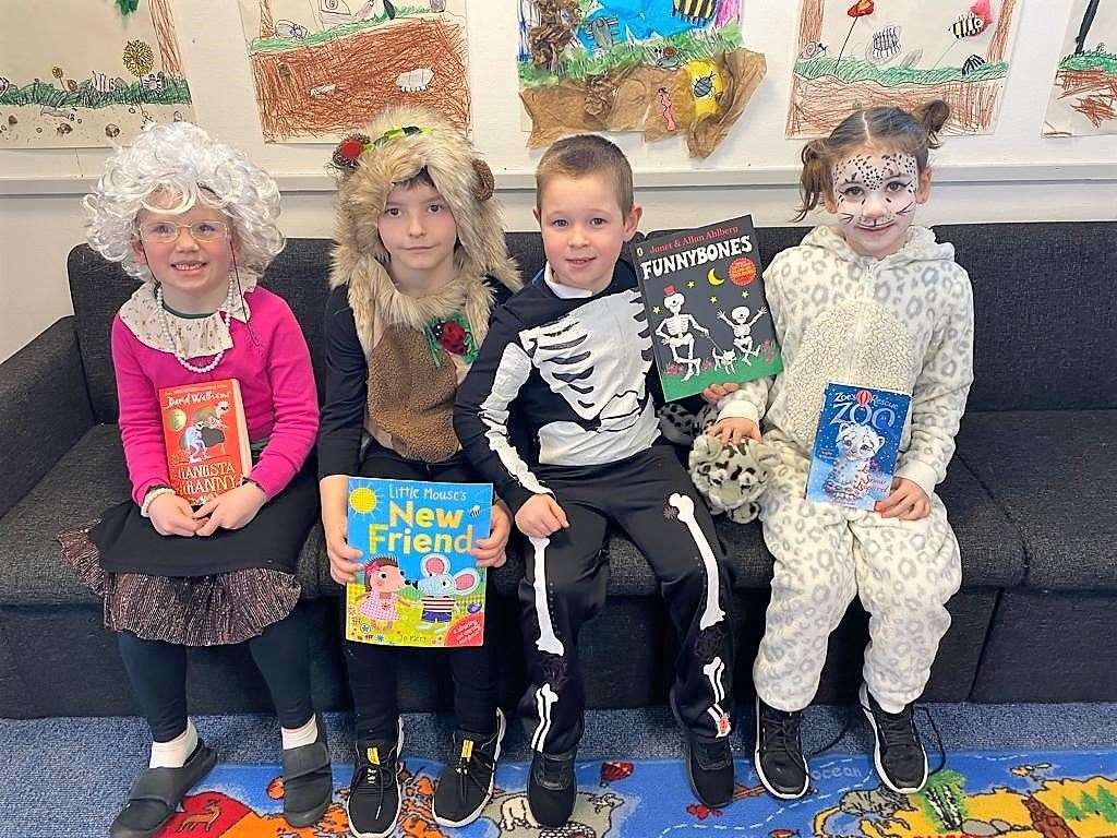 Children dressed as book characters at Reay Primary School's World Book Day event last week.