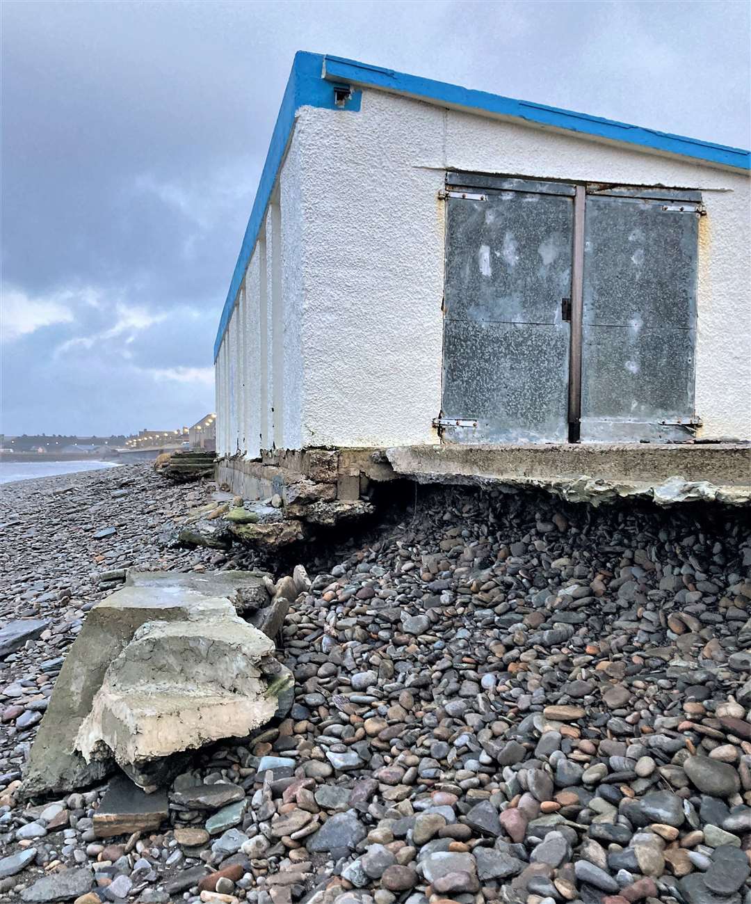 The building is being undermined by erosion. Picture: Matthew Reiss