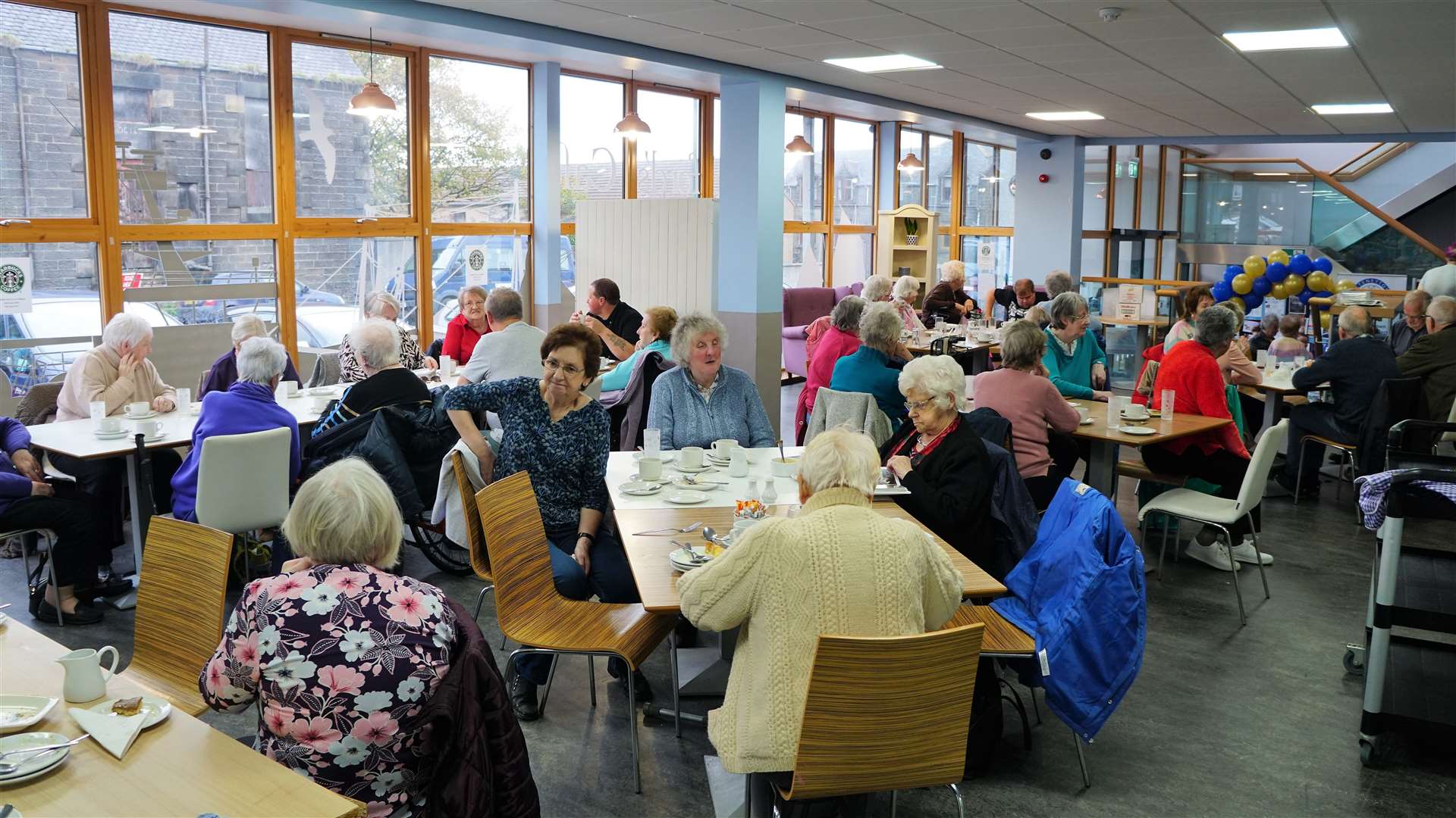 Members of the PPP's lunch club on Wednesday afternoon. The £10,000 will help extend the service so more of Wick's elderly can enjoy the social occasion and a hot meal. Picture: DGS