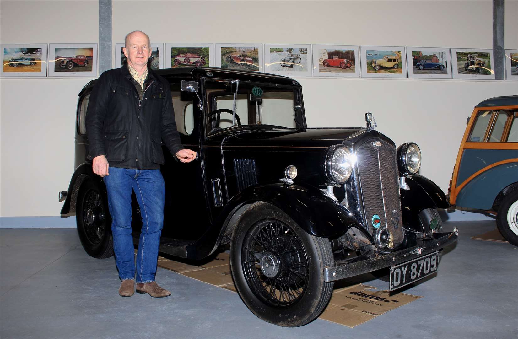 Jim MacGregor of Latheron with his 1934 Wolseley Nine. Picture: Alan Hendry