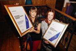 Wick-based Jennifer Easton (right) was runner-up in the Young Entrepreneur of the Year Awards. She is pictured with winner Jacqui Douglas, from Alness.