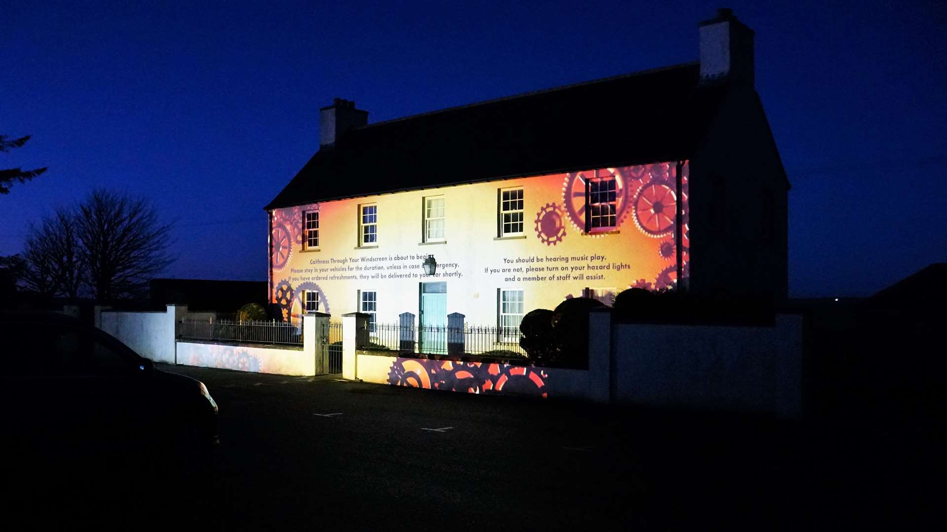 Projections on a building at the arts centre. Pictures: DGS