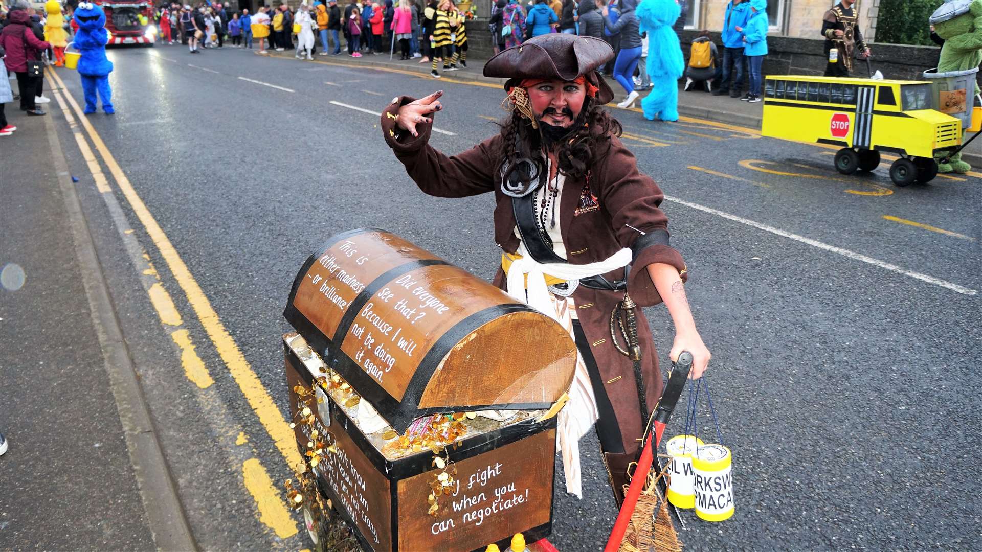 Procession of floats and fancy dress for Wick Gala Week 2022. Picture: DGS