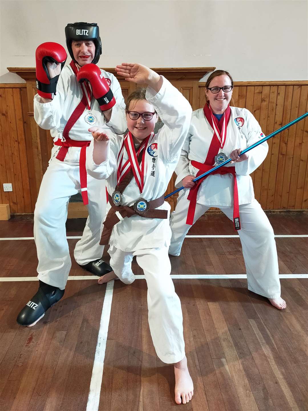 Eoghan, Robyn and Kerry of Caithness Tang Soo Do were rewarded for their hard work.