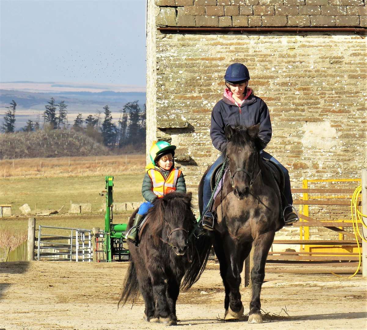 Scye Erridge with her four-year-old son Magnus who is partaking in a 21-mile charity ride.