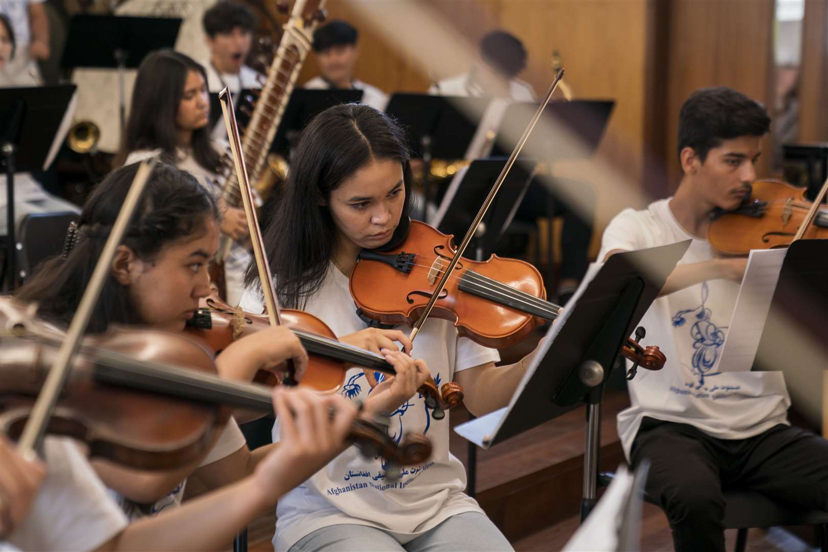 The group fled Afghanistan after the Taliban returned to power (Afghan Youth Orchestra/PA)