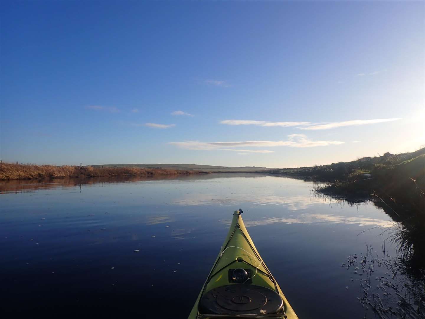 Flat water on the Thurso River.