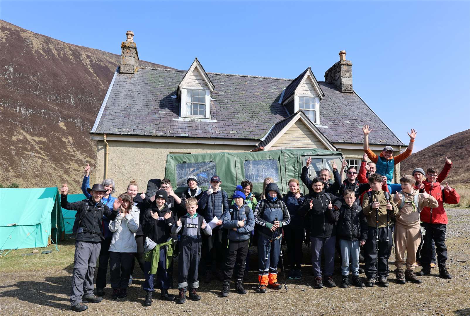 The group from Wick at the lodge during last year’s experience. Picture: TENT