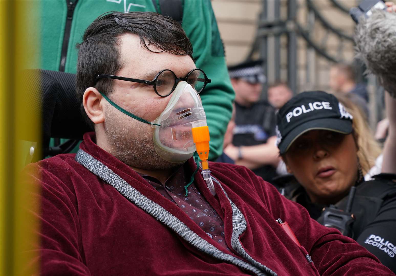 Nicholas Rossi appeared in court in a wheelchair throughout his case, and regularly wore and oxygen mask – but his claims about his health were questioned (PA)