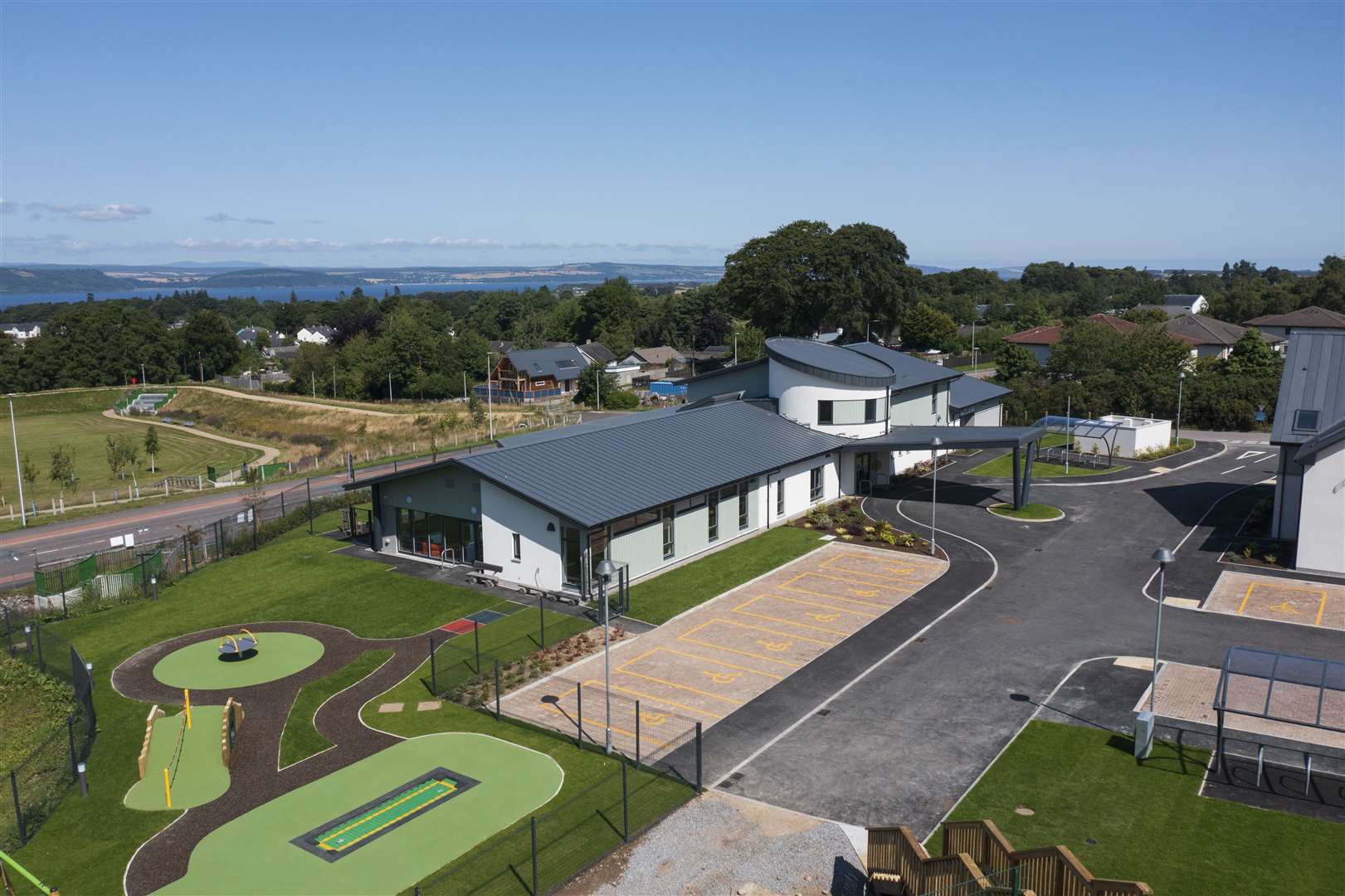 An aerial view of the Haven Centre, Inverness.