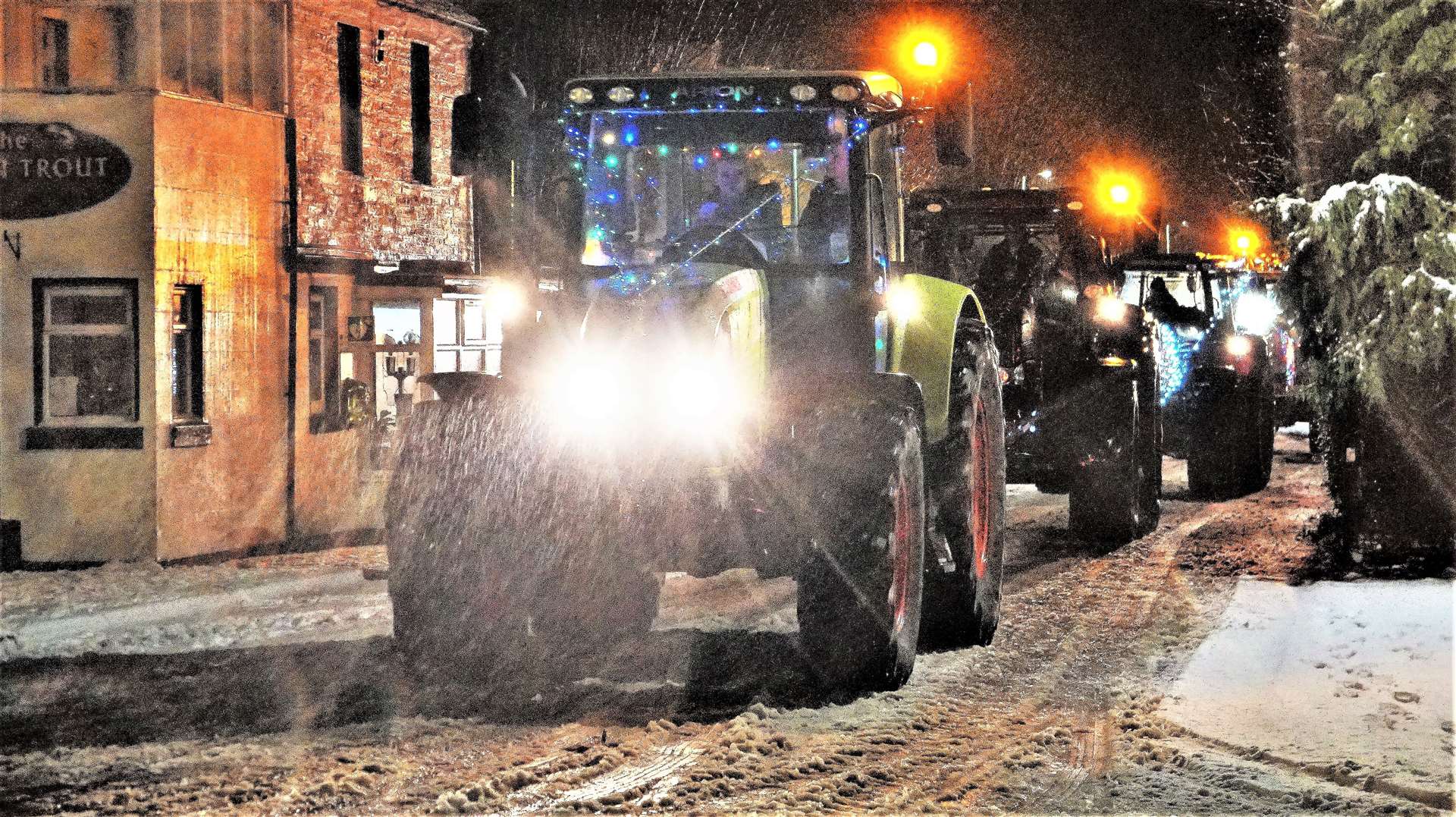 Snow and ice slowed the convoy down a bit but they made Thurso by around 7pm. Picture: DGS