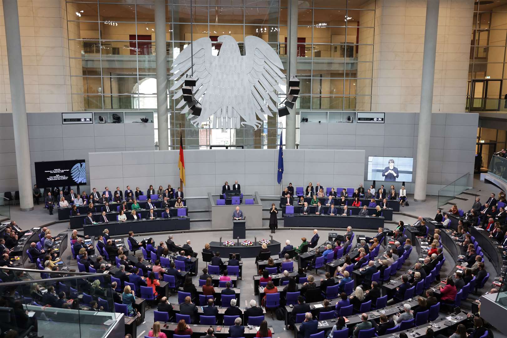 Charles in the chamber of the Bundestag (Chris Jackson/PA)