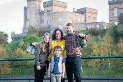 Leah and Mhairi Chisholm with Finlay and Stephen MacKenzie.