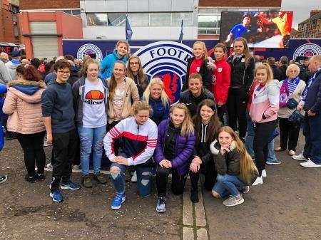 Prime Management took 13 girls down to Rangers Football Club to give them a taste of a professional environment.