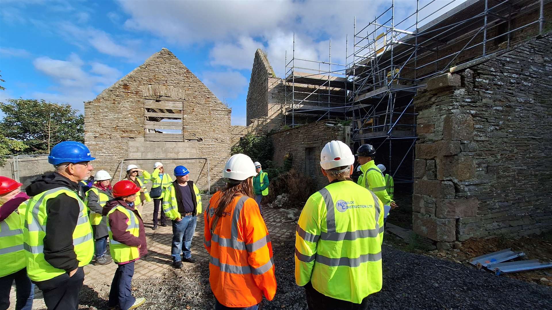 Looking at part of the mill extension and slaughterhouse. Picture: John Davidson
