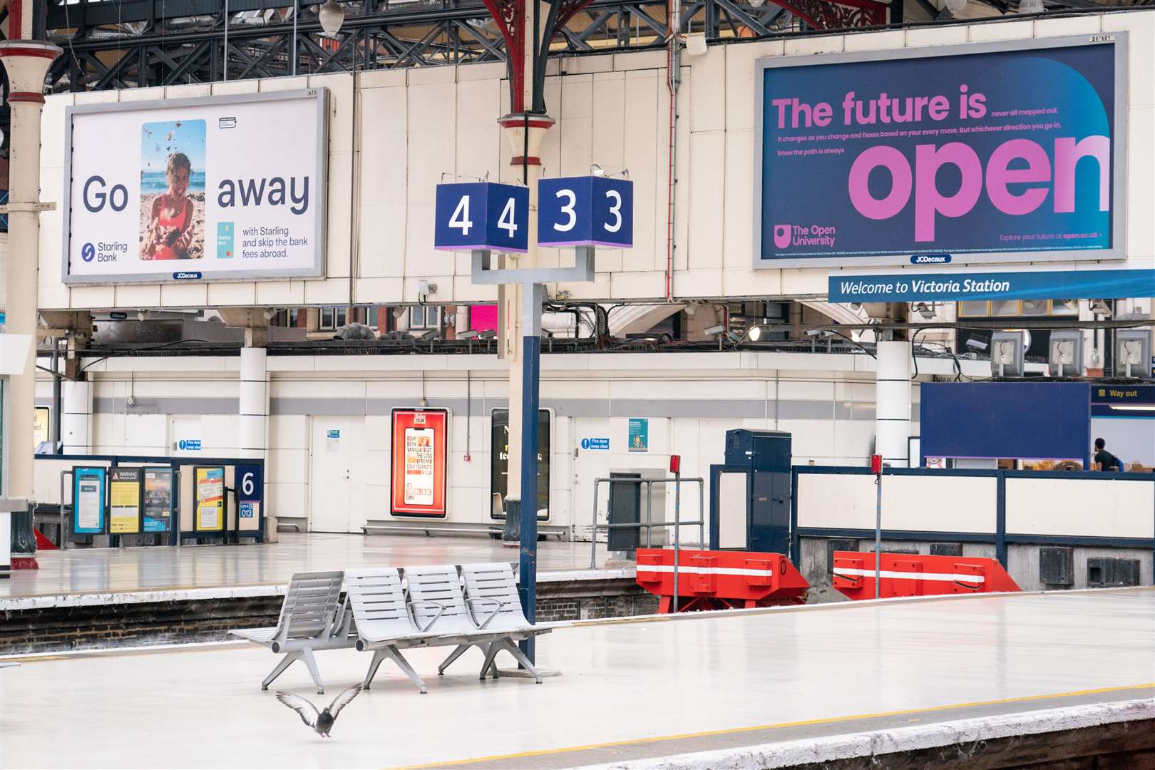 Empty platforms at Victoria station (Dominic Lipinski/PA)