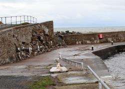Dunbeath Harbour where Highland Council is having to meet a £100,000 bill to repair storm damage.