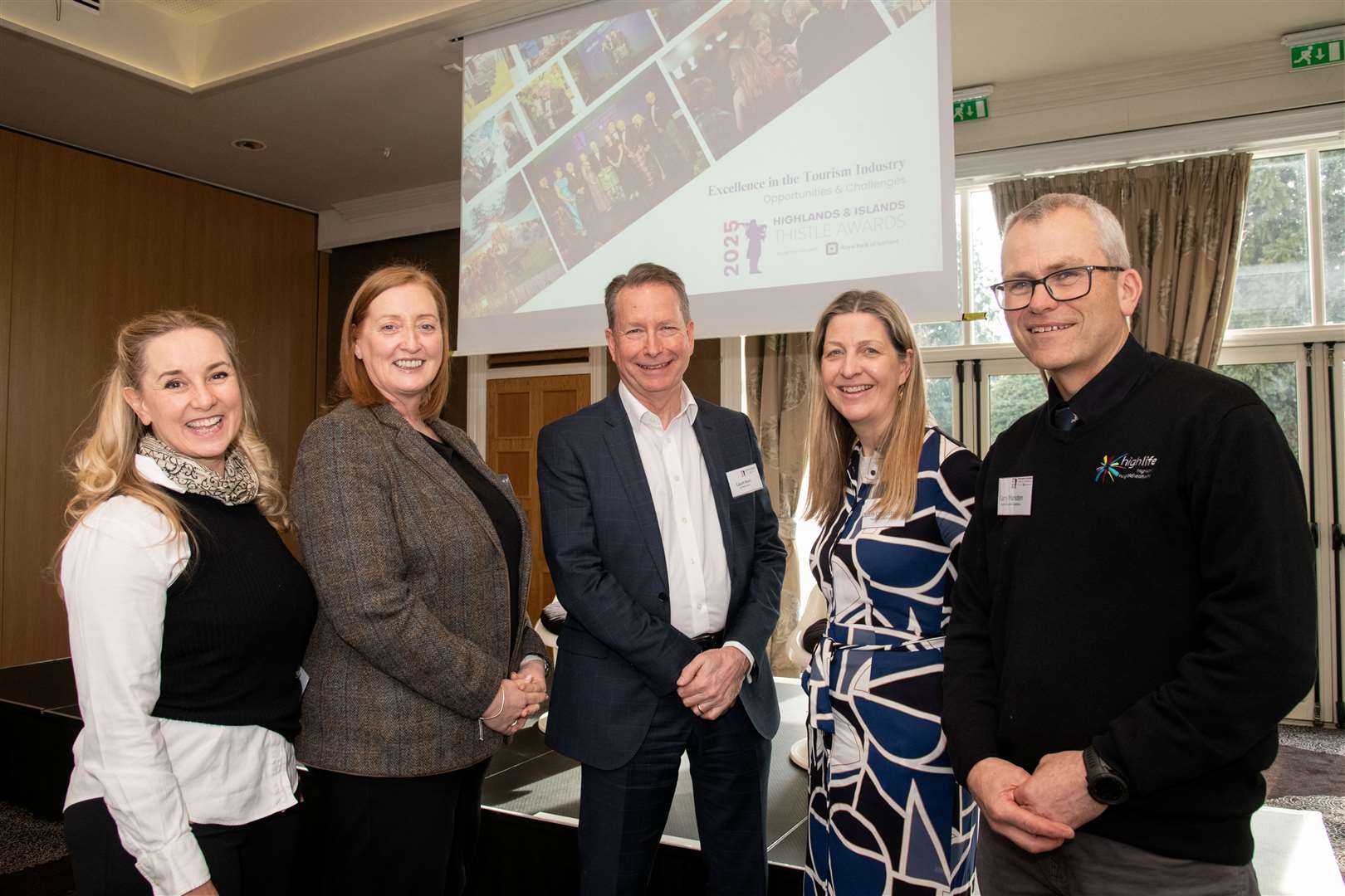 Jo de Sylva moderated the discussion event with Allison McGuire of the Port of Cromarty Firth, Judith Cruickshank from NatWest and and Garry Marsden of the Inverness Castle Experience, with HITA chairman Calum Ross also speaking to guests. Pictures: Daniel Forsyth