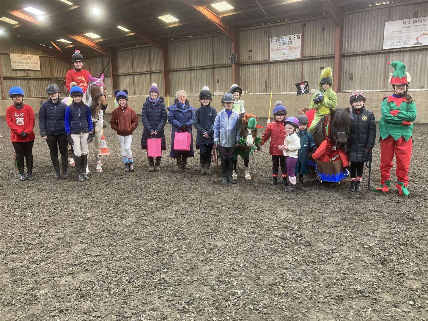 Caithness Pony Club with committee Mary Elder and Frances Sutherland who are stepping down.