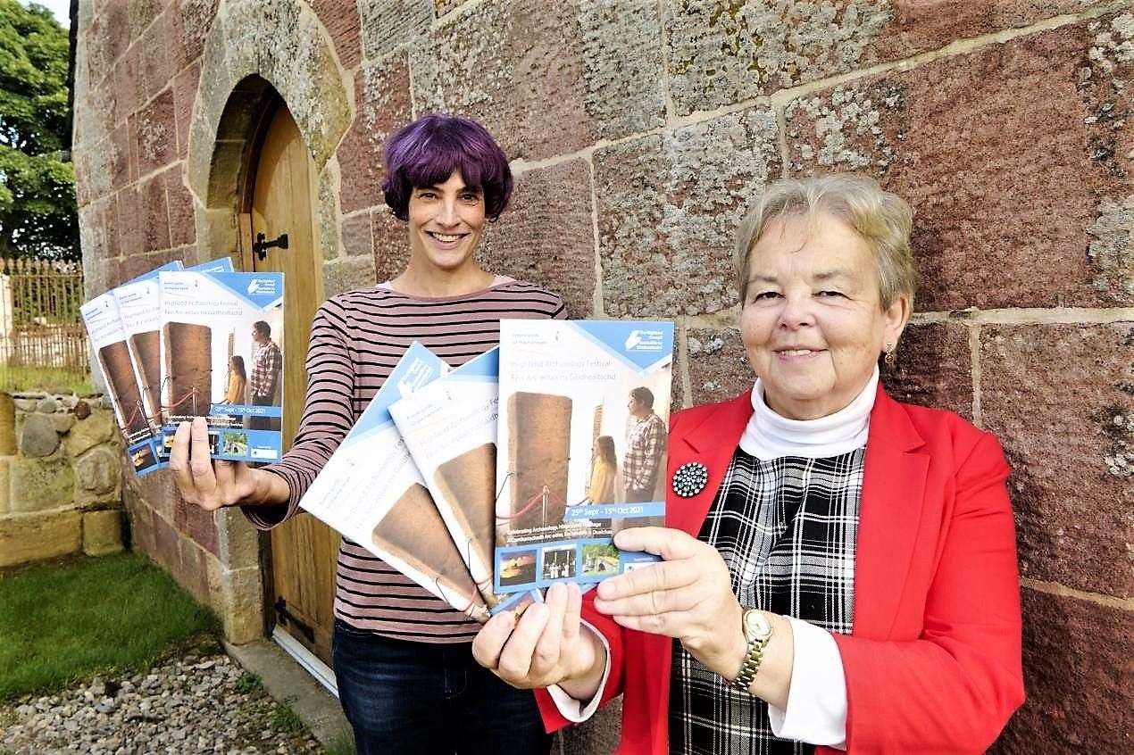 Councillor Trish Robertson (right) joins the council archaeologist Kirsty Cameron to launch the 2021 Highland Archaeology Festival. Picture: Ewen Weatherspoon