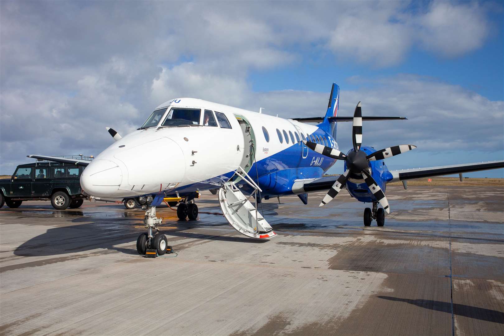 Eastern Airways' 29-seater Jetstream 41 at Wick. Kevin Smith called for the airline to be 'held to account' over delays and cancellations.