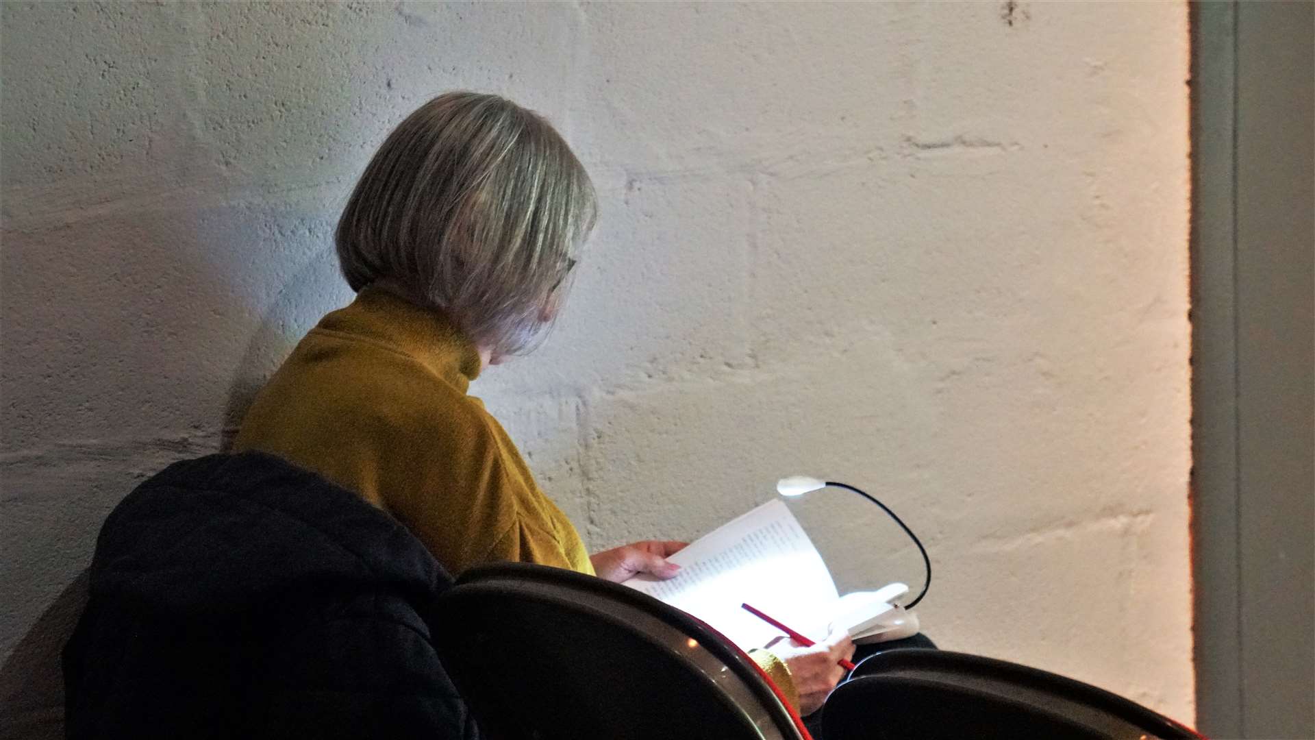 Director of the production, Audrey O’Brien, goes through the script at the final rehearsal on Monday night. Picture: DGS
