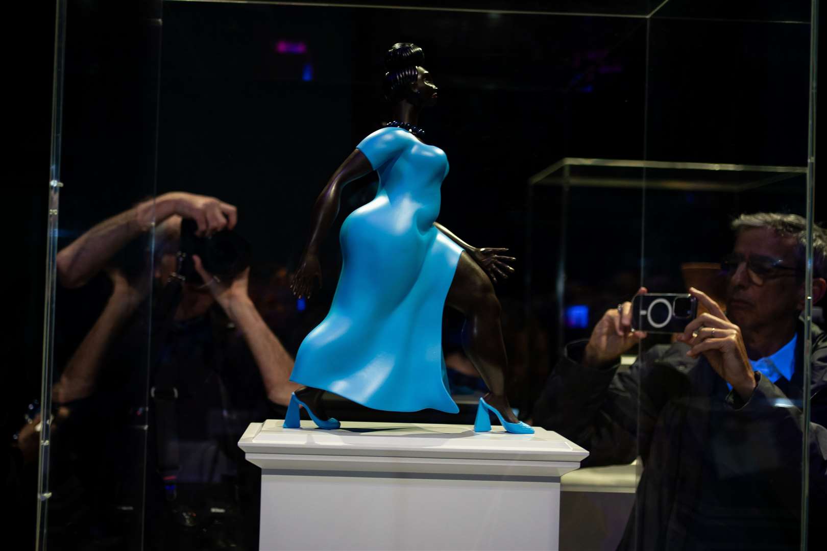 Lady In Blue by Tschabalala Self during the announcement of the shortlisted proposals for the next art commission for Trafalgar Square’s Fourth Plinth, at the National Gallery in London (Aaron Chown/PA)