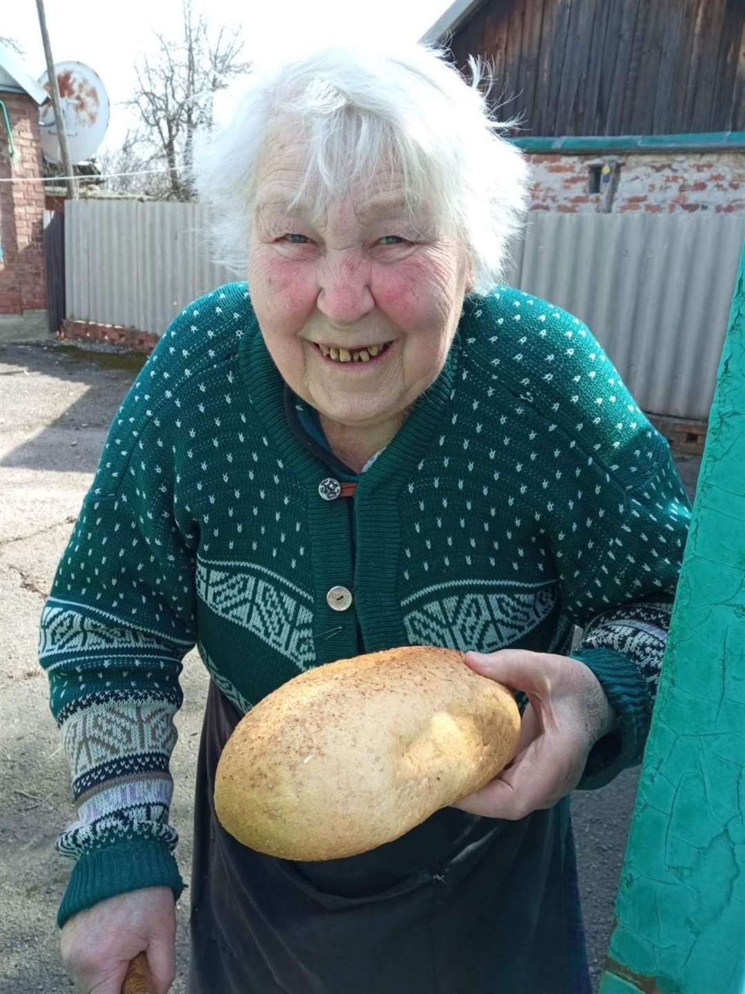 HelpAge International volunteers support older men and women in many settlements in Donetsk and Luhansk regions, bringing bread, water and offering support. Picture: HelpAge International