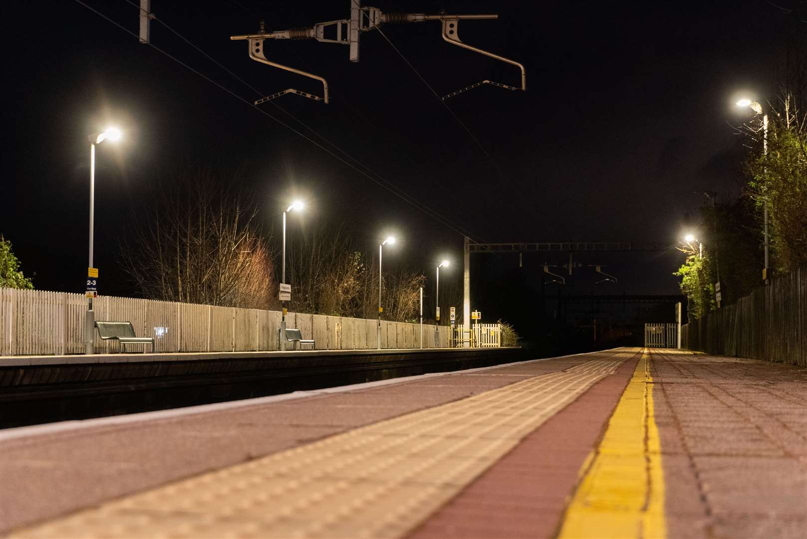 Empty platforms at Pangbourne station (James Street/PA)