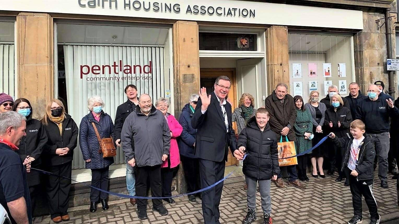 Jason MacGilp, Cairn Housing Group’s chief executive, formally opened the new Cairn office on Traill Street.