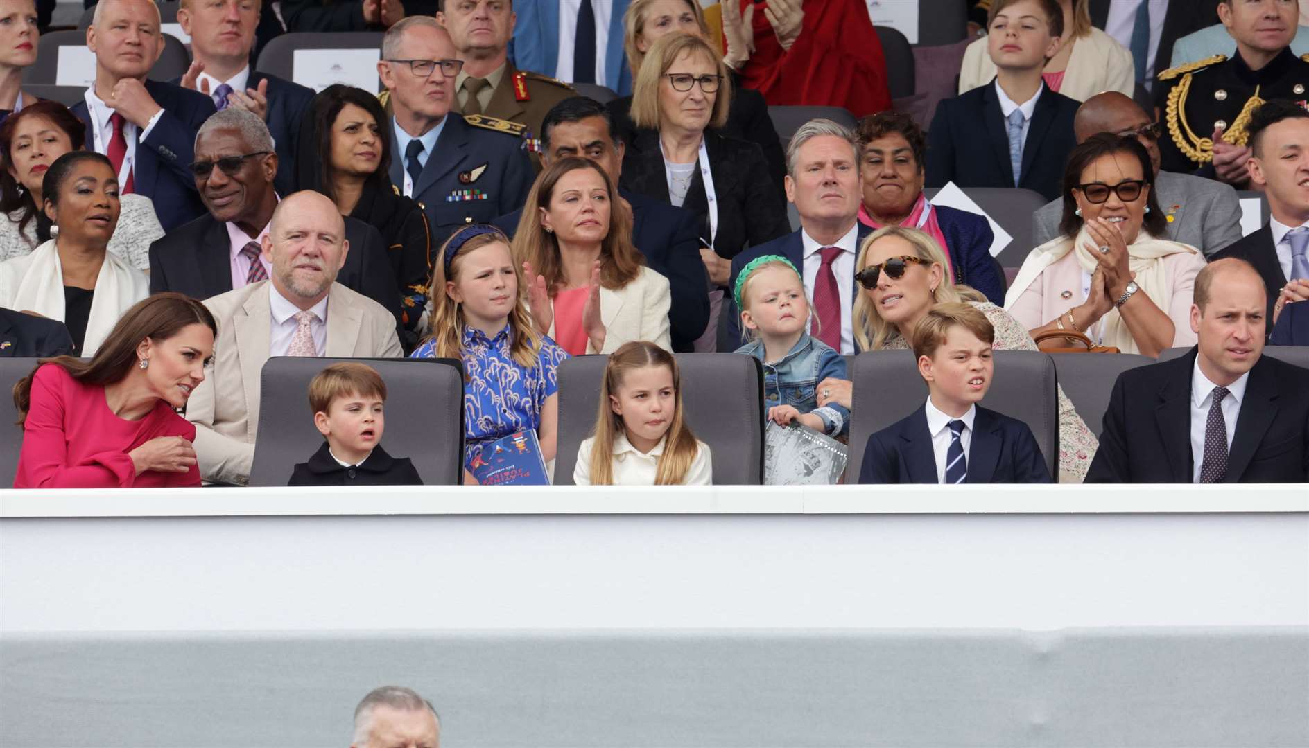 The Cambridges and their family had a front-row seat in the royal box (Chris Jackson/PA)