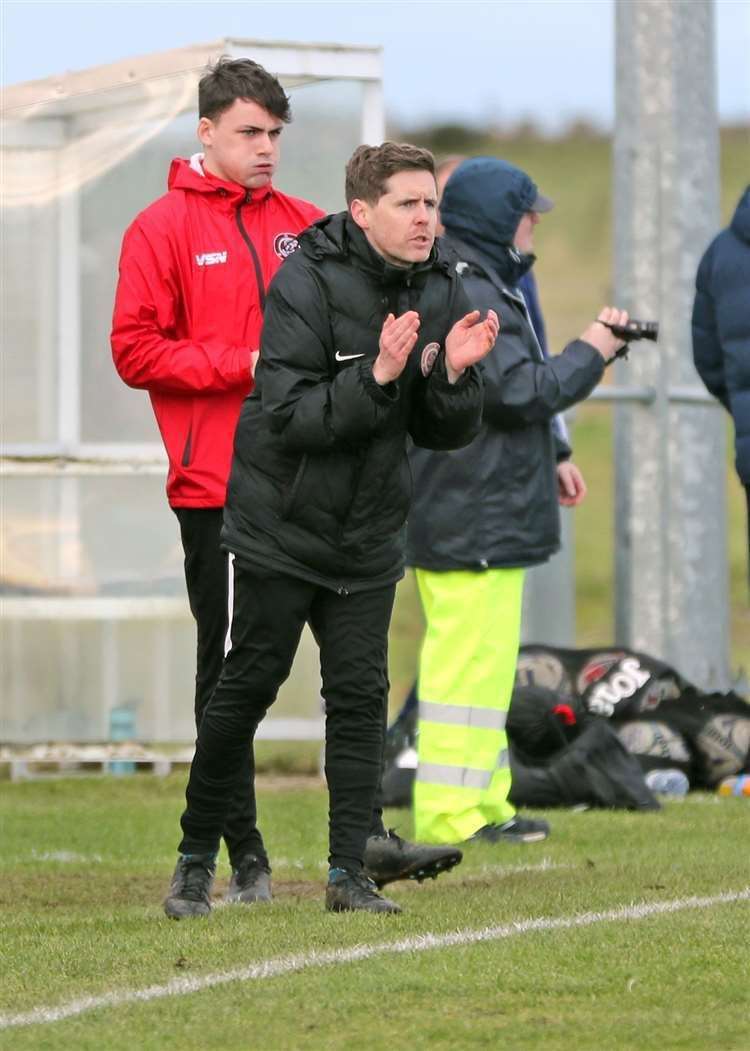 Halkirk United manager Ewan McElroy. Picture: James Gunn