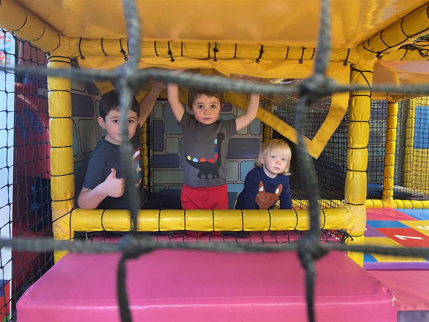 These children were among those who had lots of fun in the soft-play area when Messy Nessy reopened on Friday.