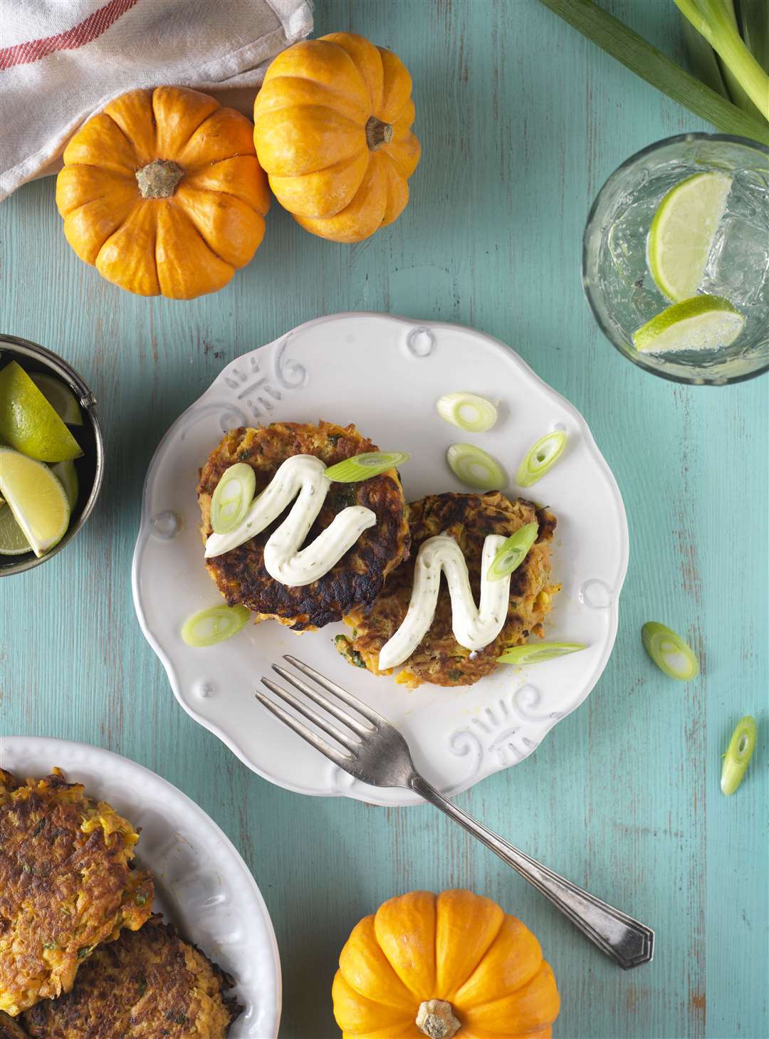 Pumpkin and sweet potato rosti.