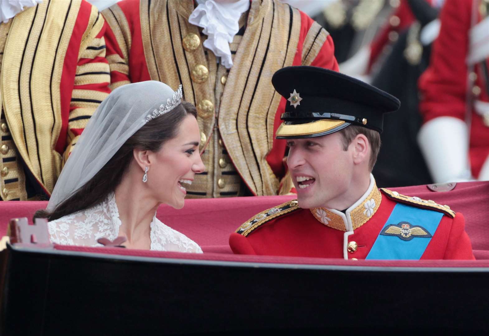 Kate and William after their wedding at Westminster Abbey (Matt Cardy/PA)